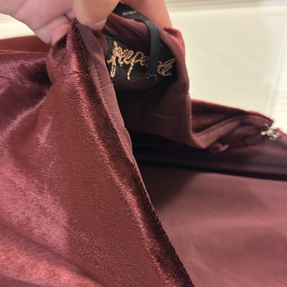 NWT Free People Karlie Double Dare Maxi Dress velvet wine burgundy low back 10 - Picture 11 of 14